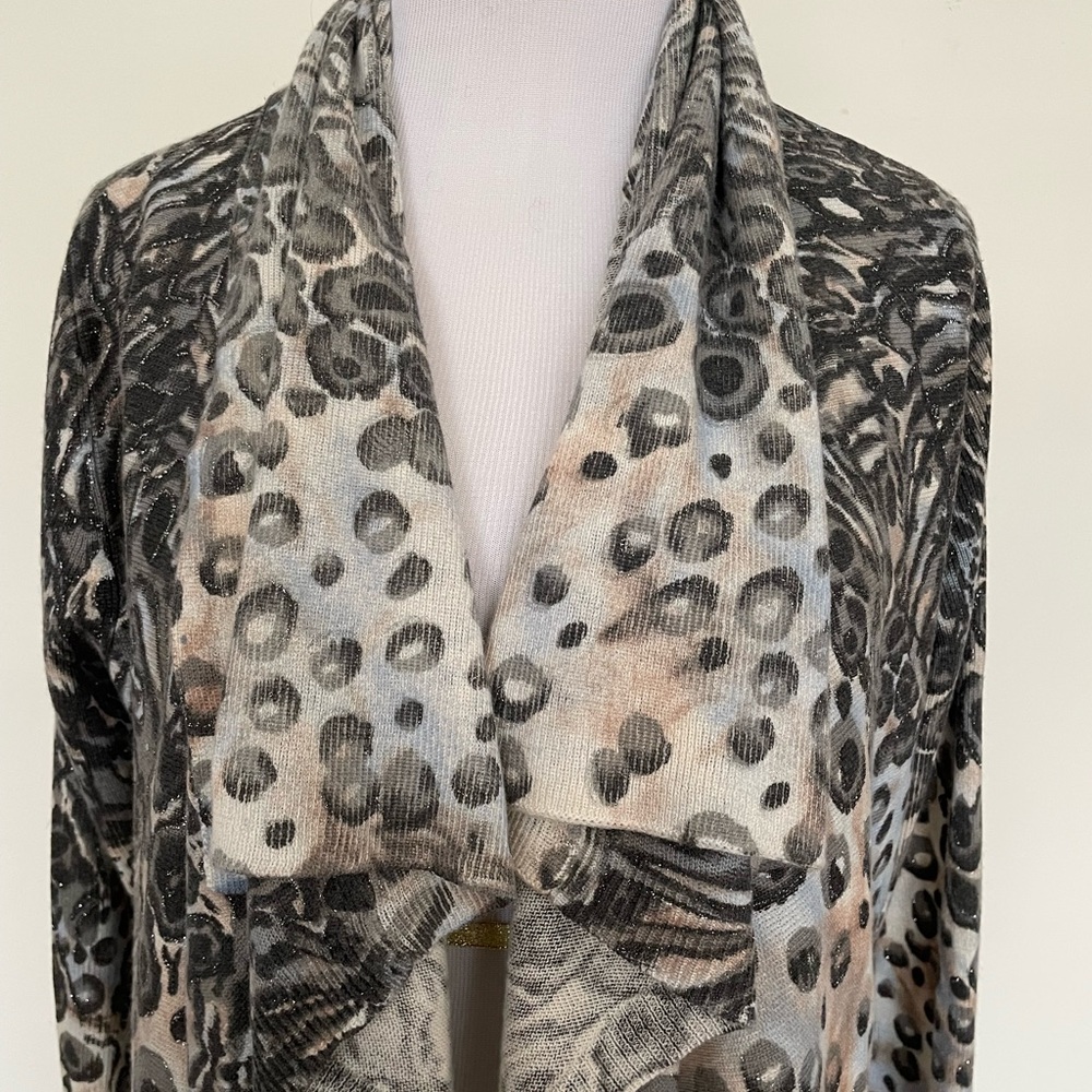 Alberto Makali Leopard Print Jacket - Black, Gray, Cream - Picture 3 of 7